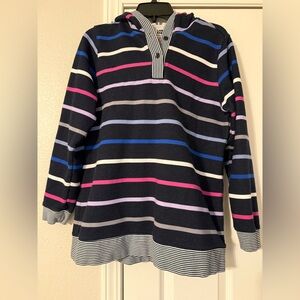 Lands' End Women's Multicolor Striped Hoodie